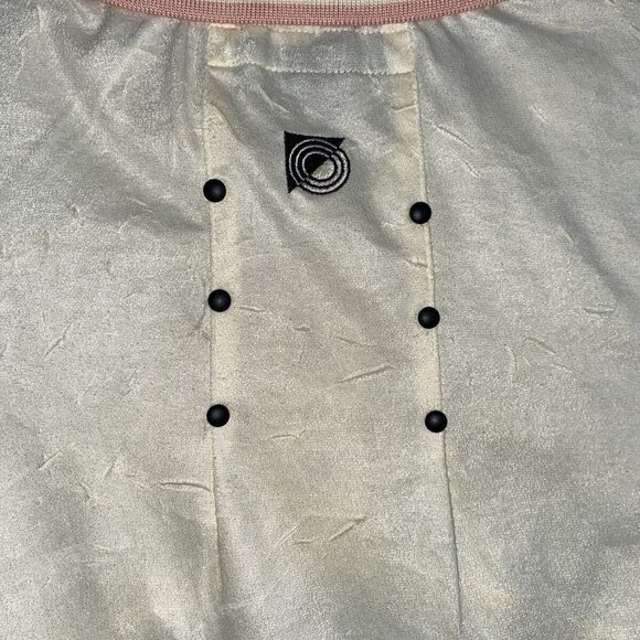 Jamie Sadock Sleeveless Crinkle 4-Snap Buttons Ivory Women's Golf Shirt Top Sz S - Picture 4 of 8